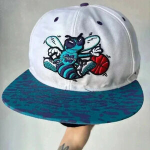 Charlotte Hornets Vintage Hardwood Classics 47 Brand Cap NBA Hat White & Teal